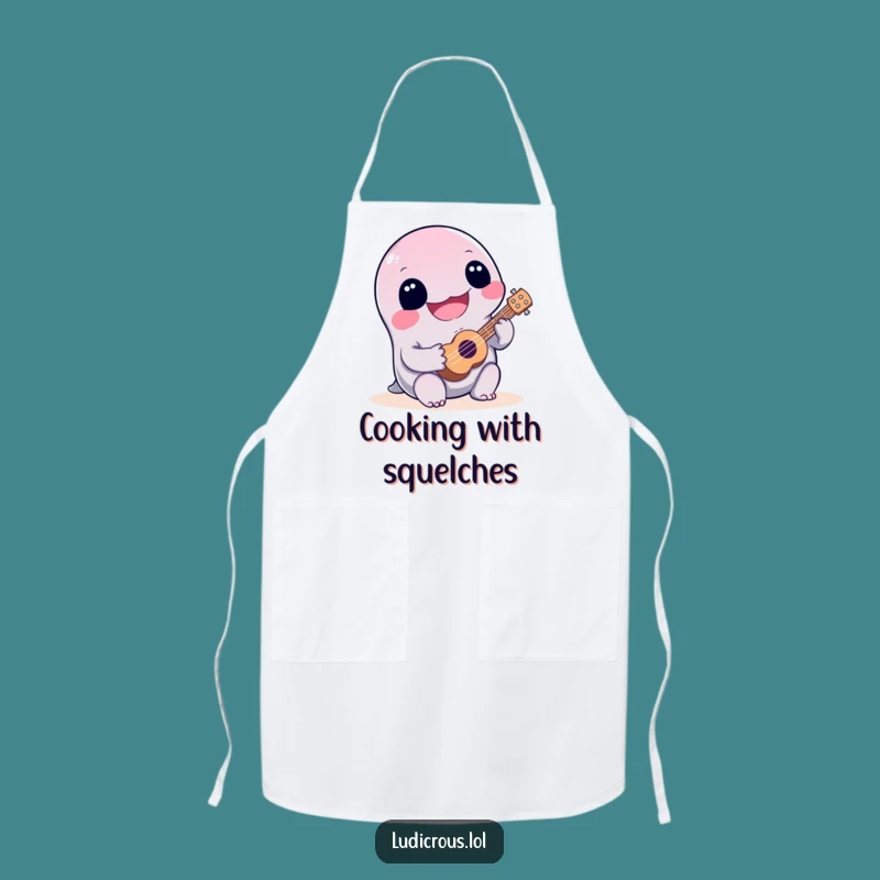 Funny Slime Ukulele Apron: Cook with Confidence and Hilarious Musical Flair!