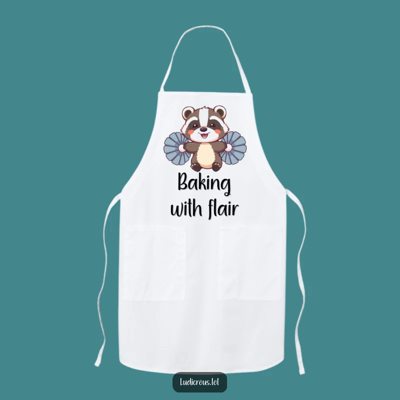 Funny Badger Flying Apron: Cook Up Dreams in the Kitchen, Perfect Gift!
