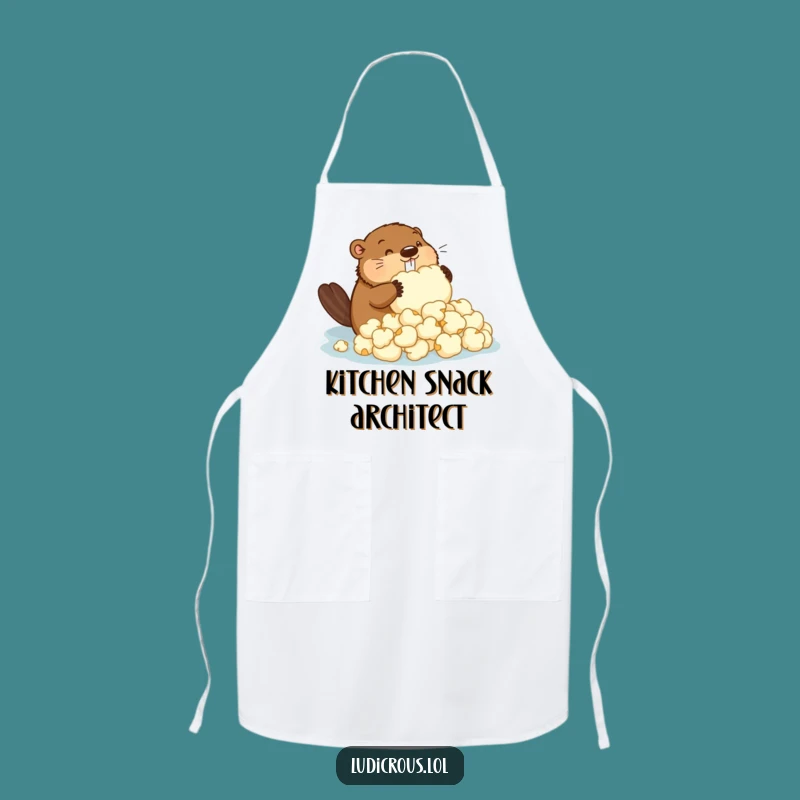 Funny Beaver Popcorn Dam Apron: Cook with Humor and Style