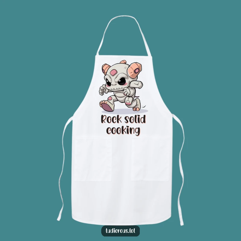 Funny Golem Skipping Apron - Cook with Determined Humor!