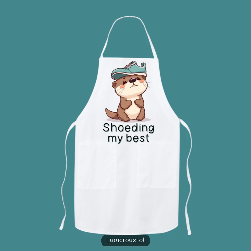 Funny Otter Shoe Hat Apron: Cook Up Laughs in the Kitchen, Perfect Gift!