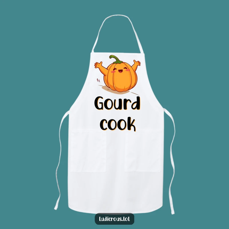 Funny Rolling Pumpkin Apron - Cook with Spooky Season Fun!