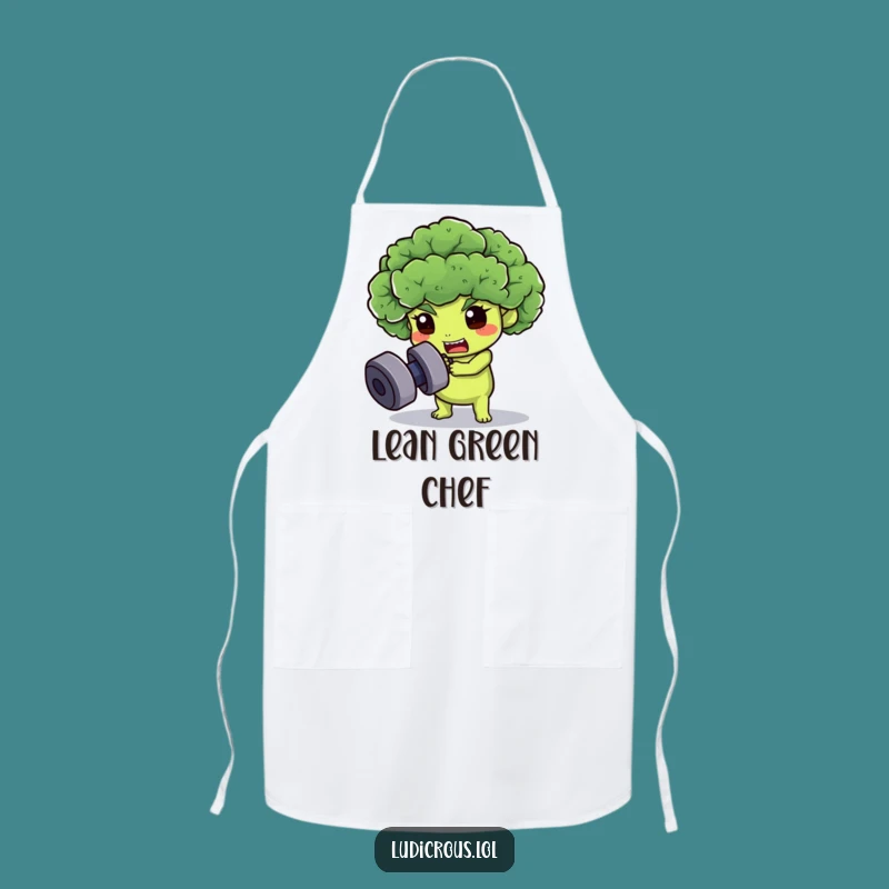 Funny Broccoli Gym Apron - Cook with Healthy Humor!