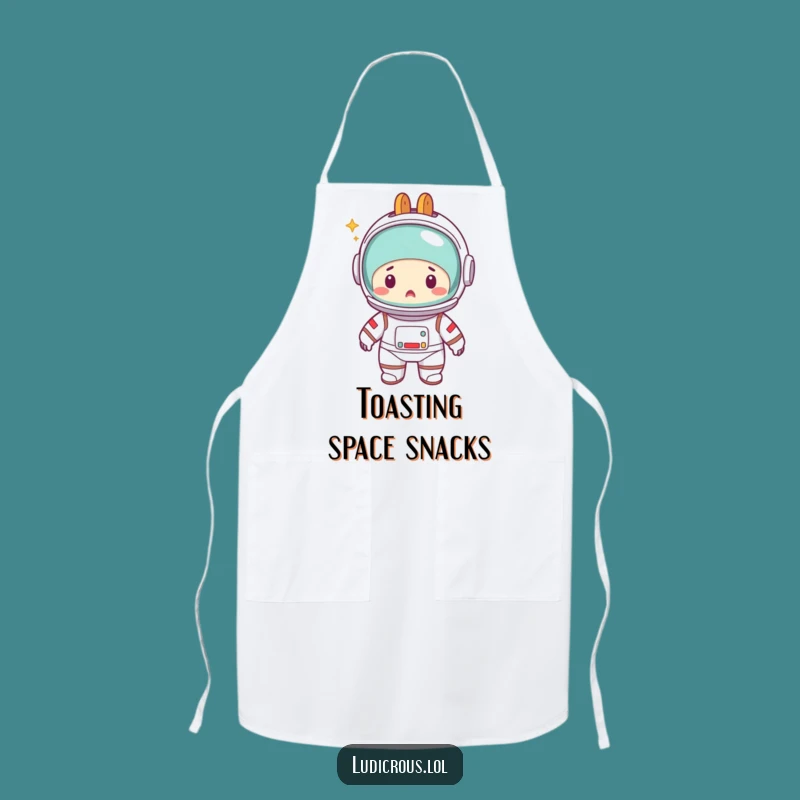 Funny Astronaut Apron: Toaster Head Mishap, Hilarious Kitchen Wear Gift