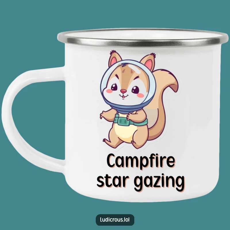 Durable Funny Squirrel Camping Mug - Outdoor Space Adventure Gift!