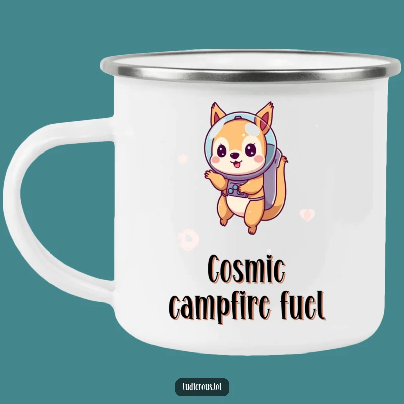 Funny Squirrel Astronaut Camping Mug: Your Cosmic Companion for Adventures