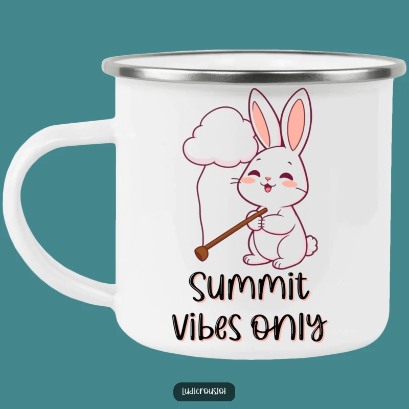 Durable Funny Rabbit Camping Mug - Outdoor Whimsy Pole Gift!