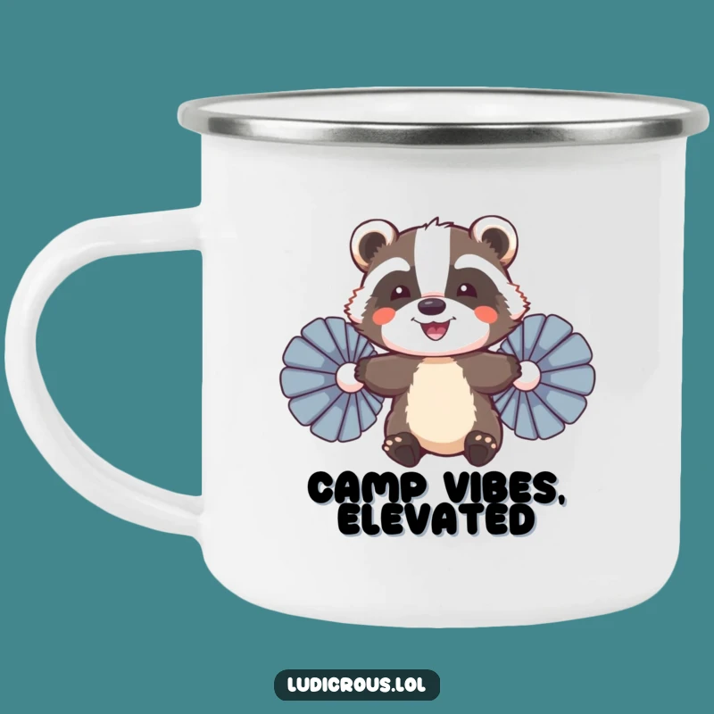 Funny Badger Flying Camping Mug: Adventure Fuel for Dreamers, Great Gift!
