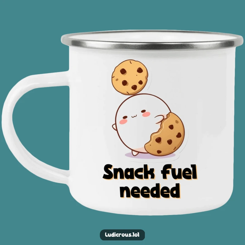 Funny Blob Camping Mug: Sip Your Coffee with Hilarious Cookie Ambitions