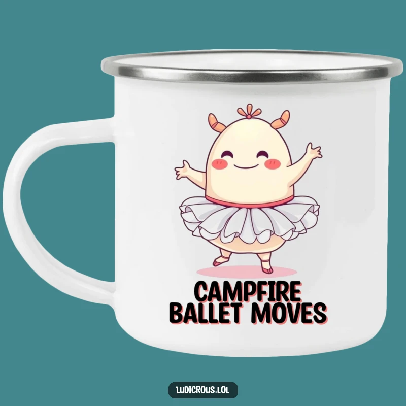 Funny Blob Monster Camping Mug: Tutu Ballet Adventure, Hilarious Outdoor Gift