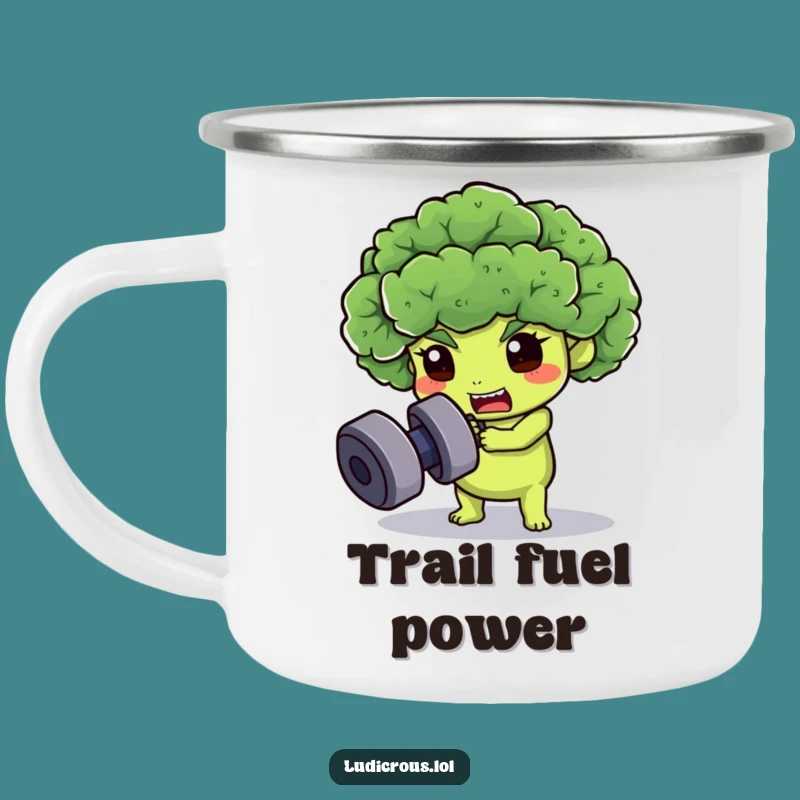 Funny Broccoli Gym Camping Mug - Healthy Adventure Fuel!