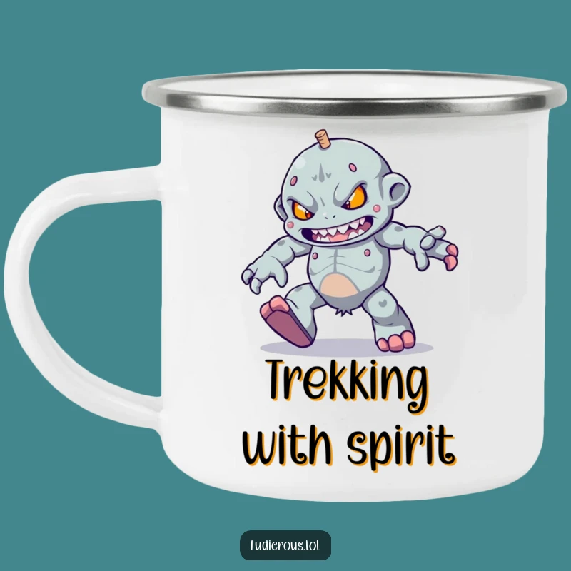 Funny Golem Skipping Camping Mug - Determined Outdoor Fun Funny Gift