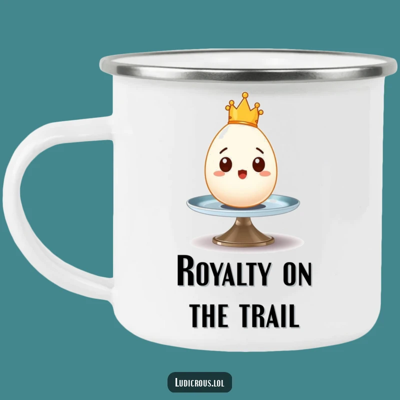 Funny Surprised Egg Camping Mug - Enjoy Adventures with Royal Wobble