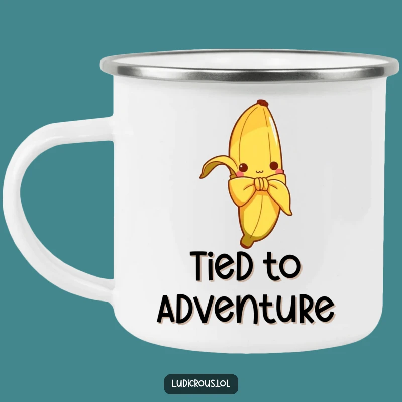 Funny Banana Peel Bow Camping Mug: Hilarious Outdoor Gear for Trailside Giggles