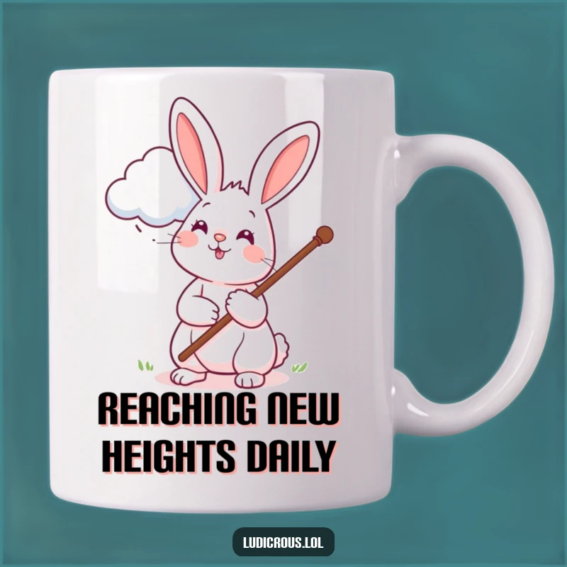 Funny Rabbit Cloud Petting Mug: A Whimsical Gift Featuring a Cheerful Character
