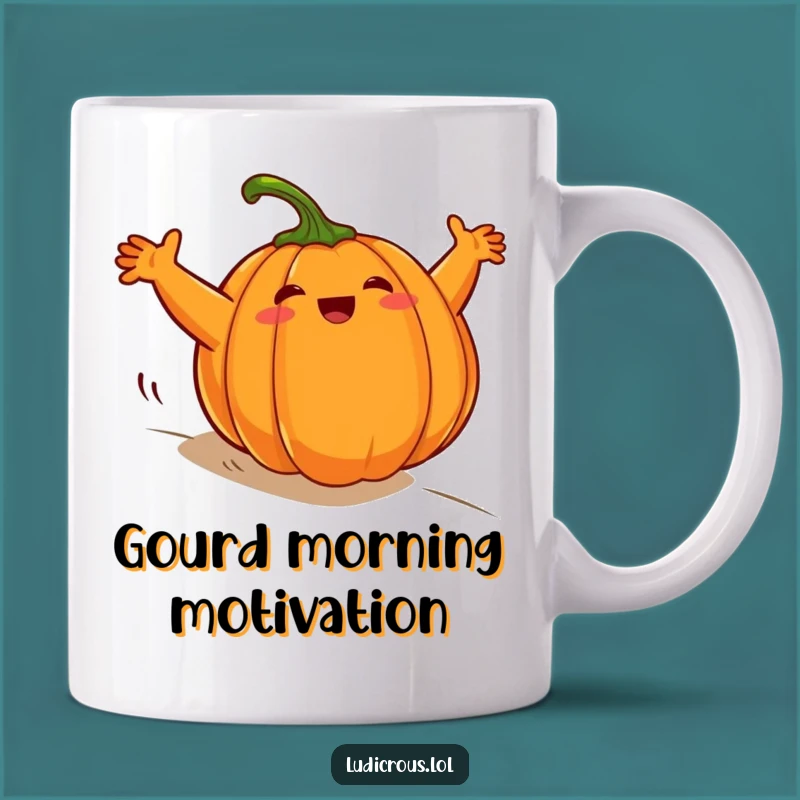Funny Rolling Pumpkin Mug - Hilarious Fall Gift for Spooky Fun!