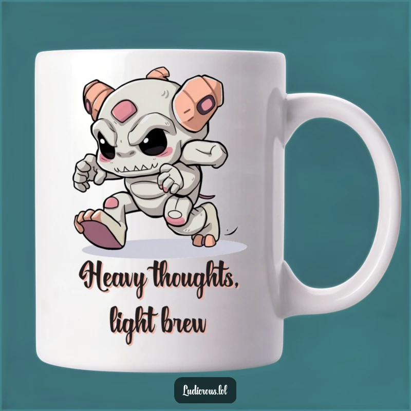 Funny Golem Skipping Mug - Hilarious Heavy Footed Fun Gift!