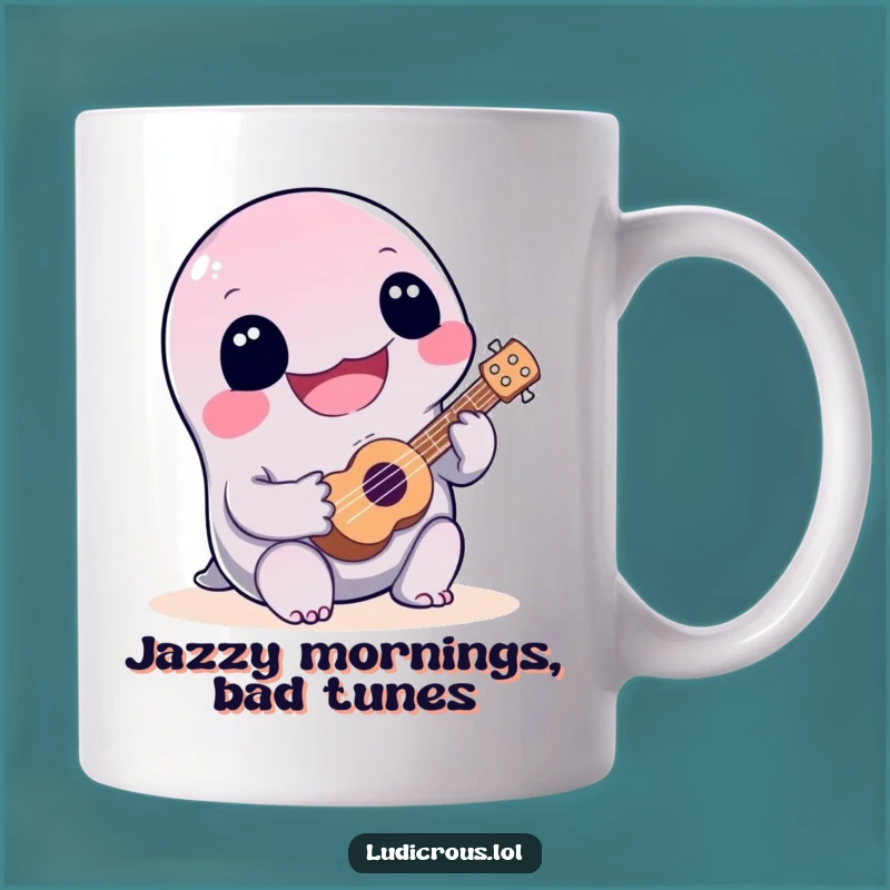 Funny Slime Ukulele Mug: A Hilarious Gift for Musical Misfits and Joyful Goofballs!