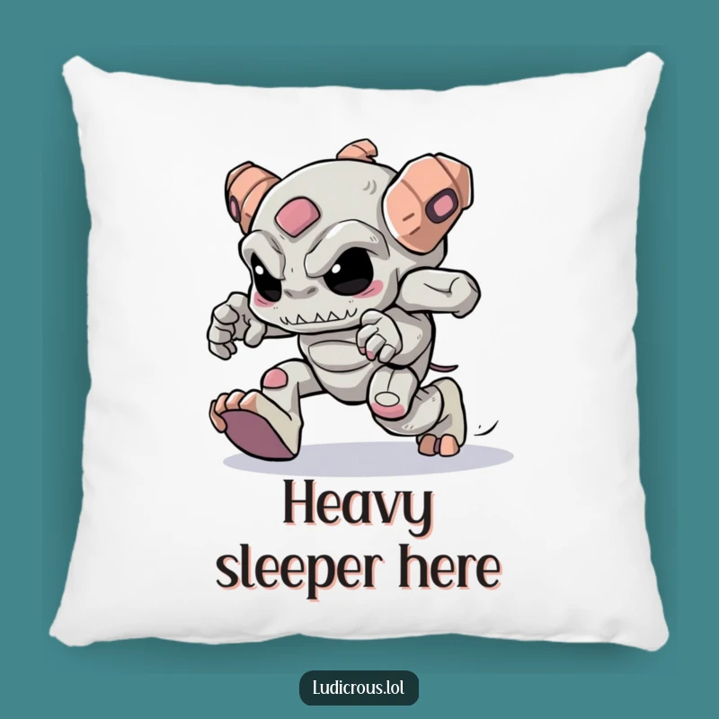 Funny Golem Skipping Pillow - Cozy Comfort & Determined Decor!