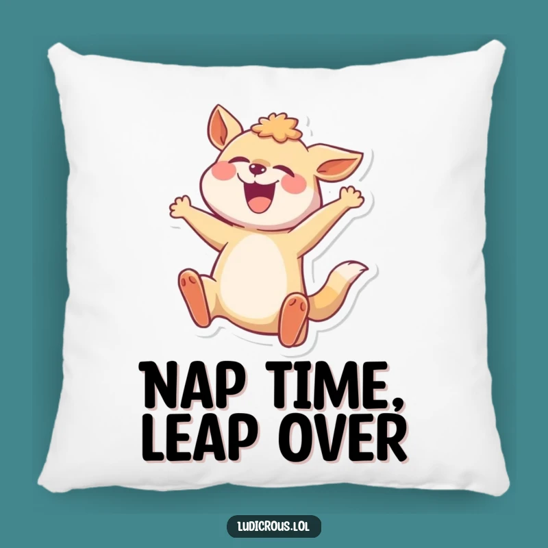 Funny Mid-Leap Animal Pillow: Comfy Energy Cushion, Perfect Funny Gift