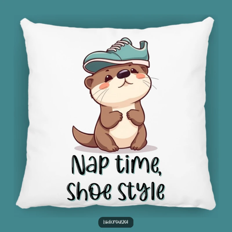 Funny Otter Shoe Hat Pillow: Cozy Comfort with a Hilarious Animal, Great Gift!