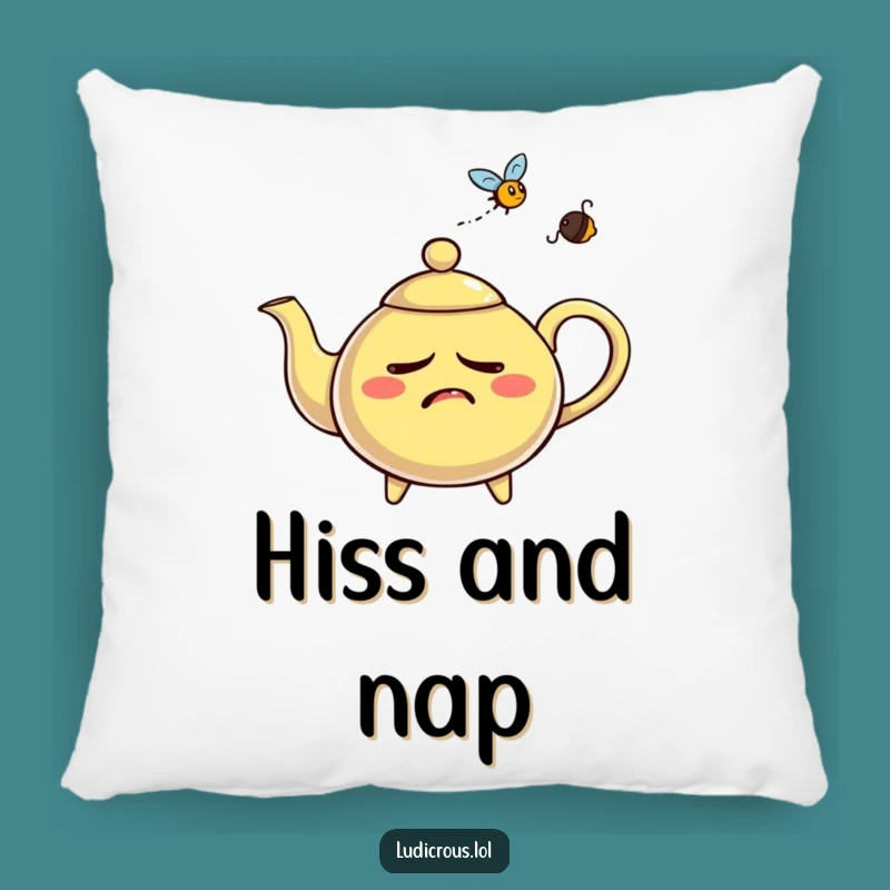 Funny Nervous Teapot Pillow - Cozy Comfort, Hilarious Defense!