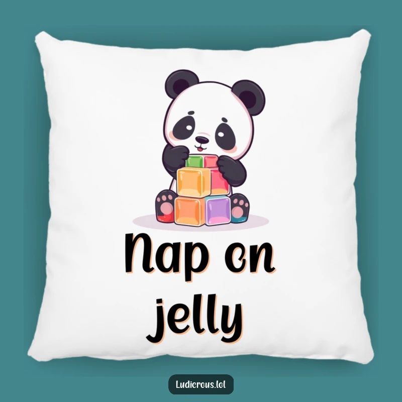 Funny Panda Jell-O Pillow: Cozy Comfort with a Wobbly Twist