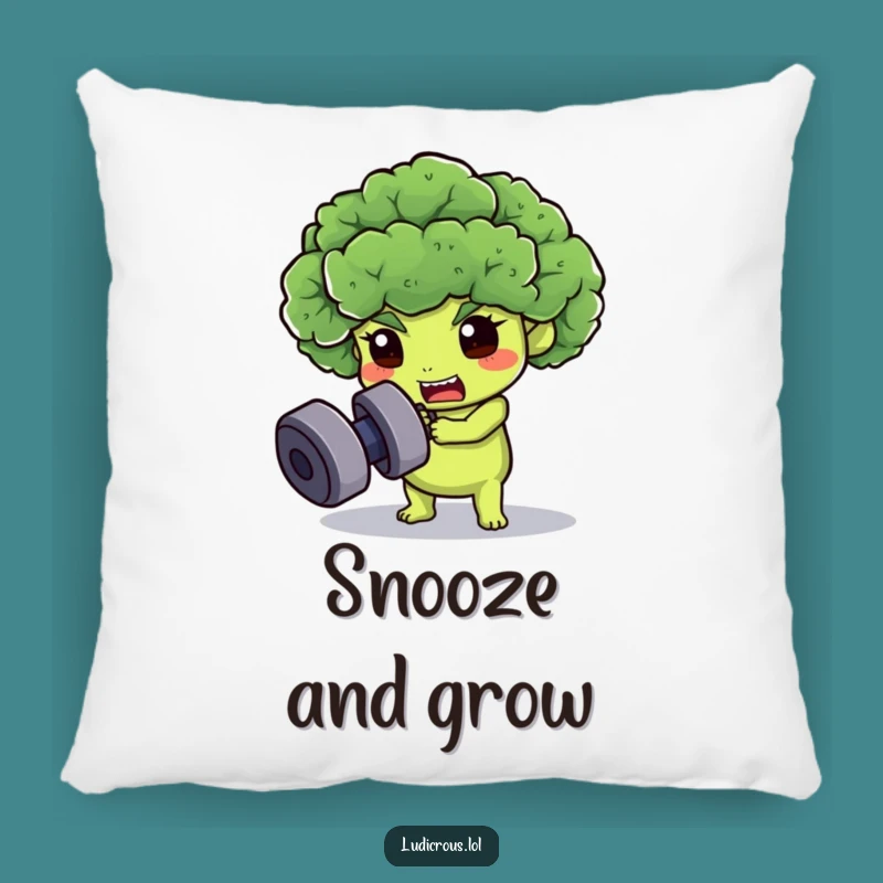 Funny Broccoli Gym Pillow - Cozy Comfort for Your Workout!