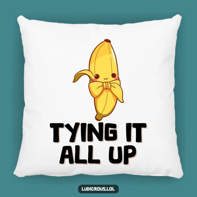 Funny Banana Peel Bow Pillow: Comfy & Hilarious Accent for Your Couch