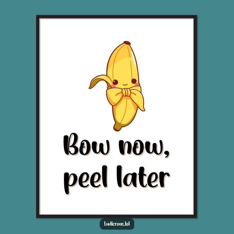 Funny Banana Peel Bow Digital Art: Hilarious Printable for Instant Joy