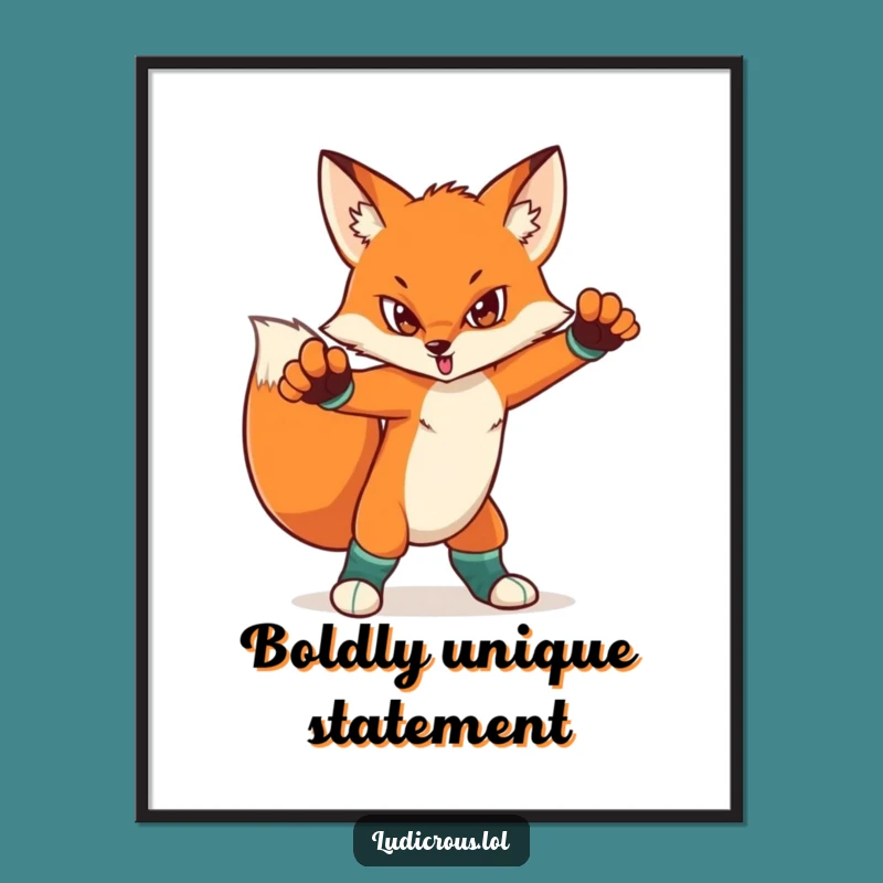 Funny Fox Mismatched Socks Digital Art - Bold Wall Decor for the Fearless, Perfect Funny Gift