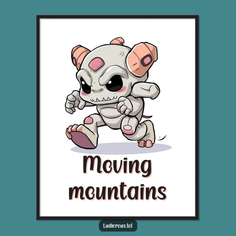 Funny Golem Skipping Digital Art - Instant Determined Decor!