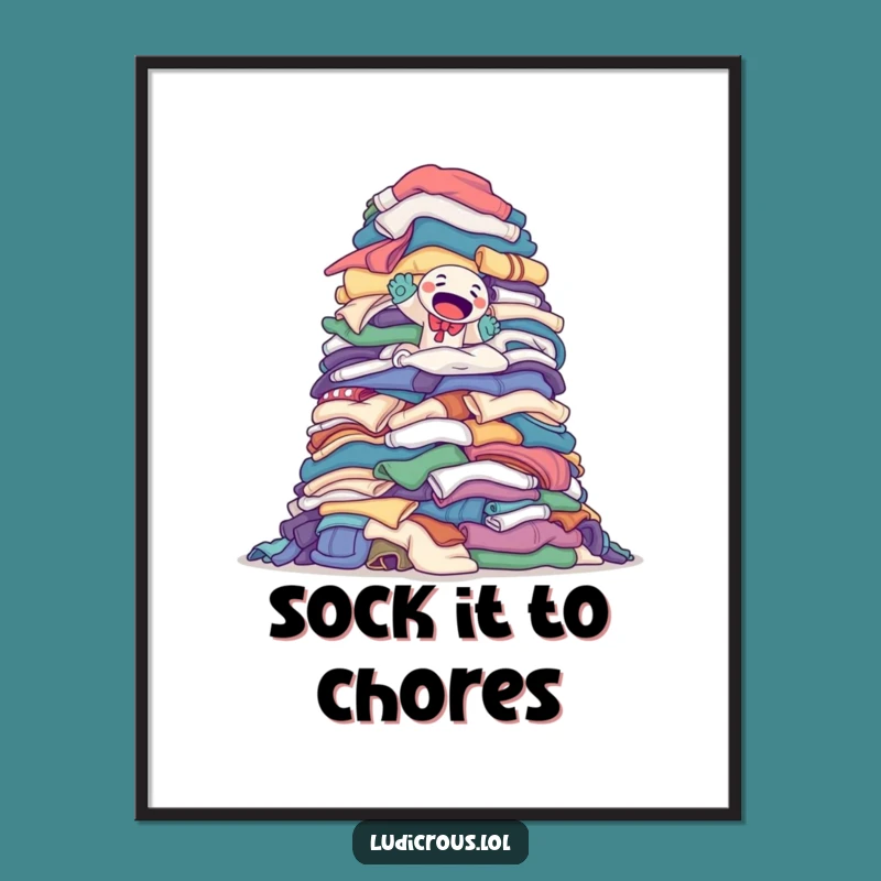 Funny Sock Puppet Digital Art - Determined Climb Print for Motivation