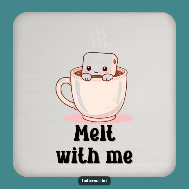 Funny Marshmallow Hot Chocolate Coaster Set: Protect Surfaces with Sweet Humor