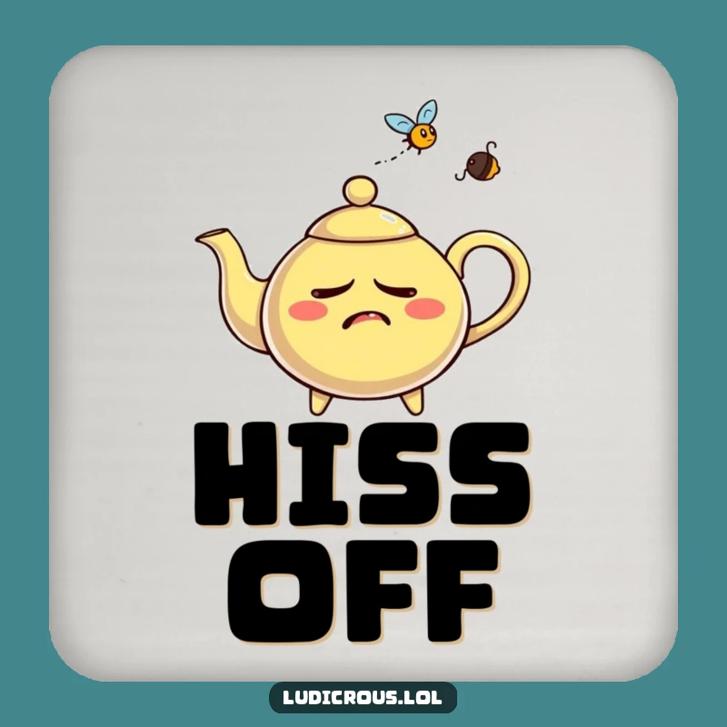 Funny Nervous Teapot Coasters - Protect Surfaces with Steamy Charm!