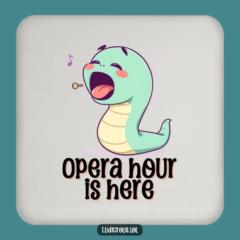 Funny Opera Worm Coaster - Protect Surfaces Funny Gift