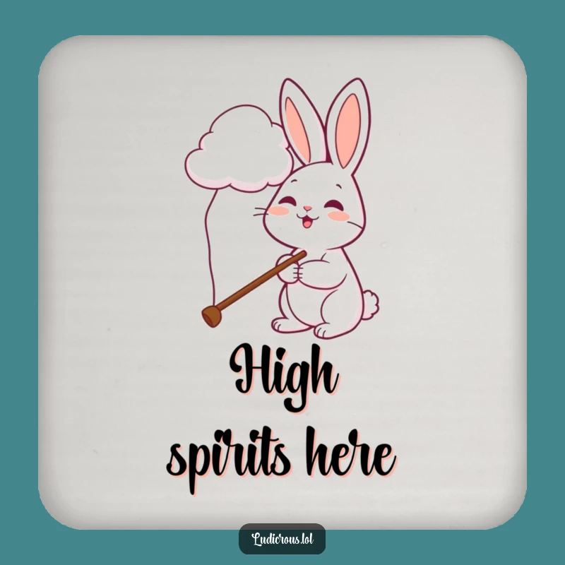 Funny Rabbit Coaster - Protect Surfaces with Whimsical Humor!