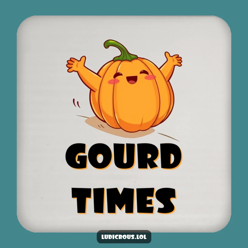 Funny Rolling Pumpkin Coasters - Protect Surfaces with Fall Fun!
