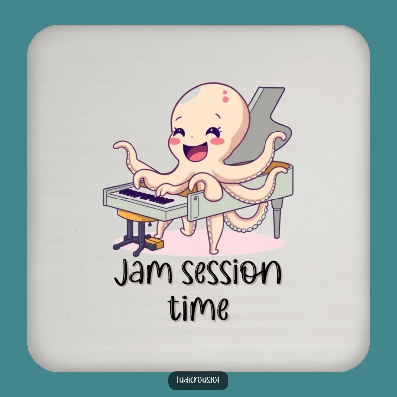 Funny Octopus Piano Coaster: Protect Surfaces with Music, Perfect Hilarious Gift Set!