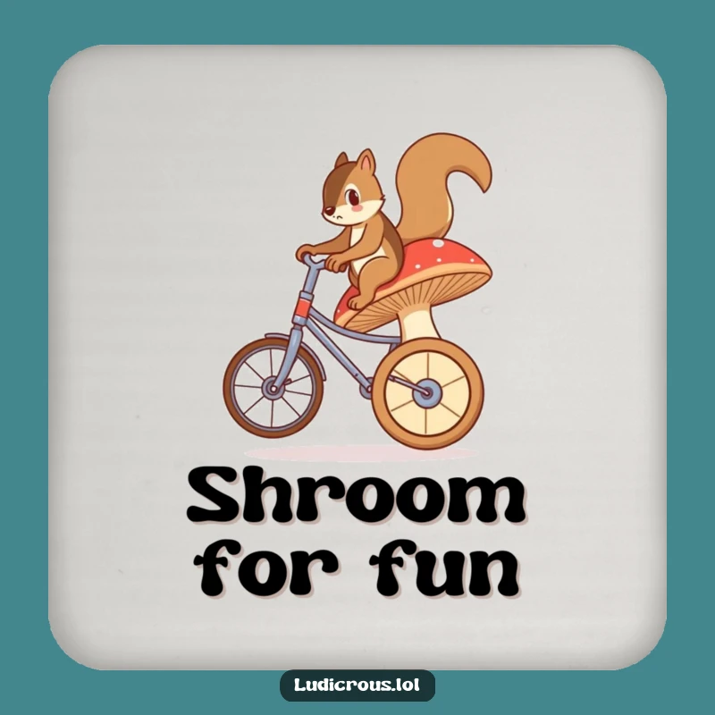 Funny Squirrel Mushroom Coaster - Bewildered Drink Protector