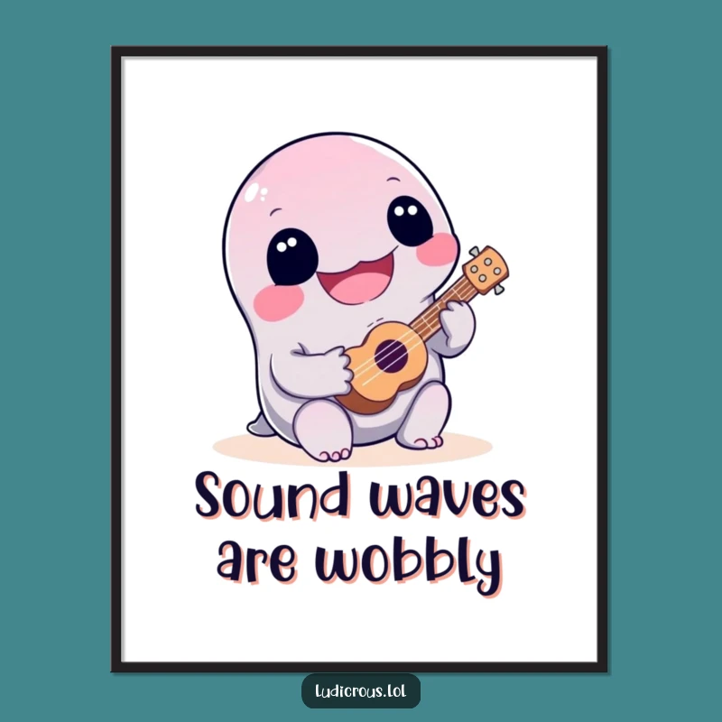 Funny Slime Ukulele Poster: Hilarious Art for the Joyfully Untalented!