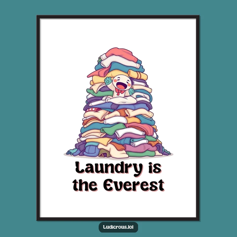 Funny Sock Puppet Poster - Motivational Laundry Art for Your Walls