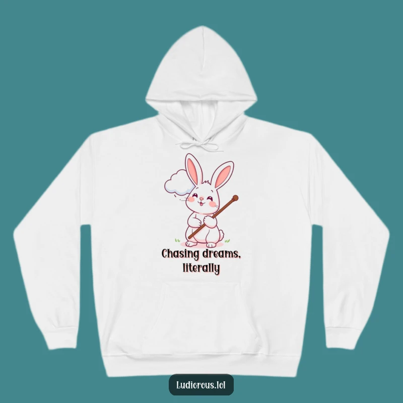 Funny Rabbit Cloud Petting Hoodie: Cozy & Hilarious Wear for Dreamers