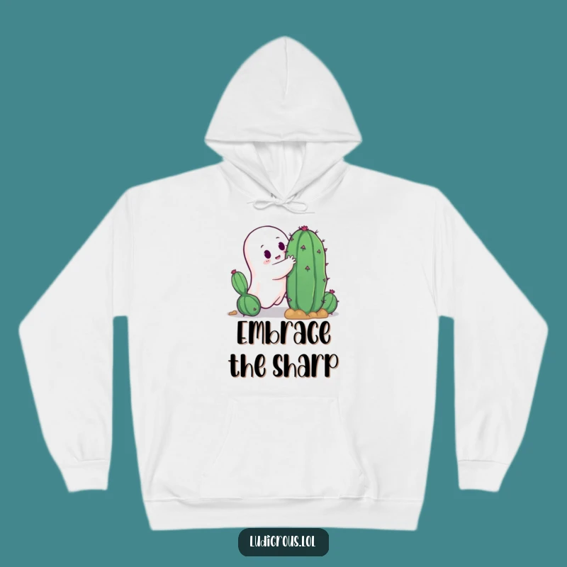 Funny Ghost Cactus Hug Hoodie: Cozy Up with This Hilarious and Warm Embrace!