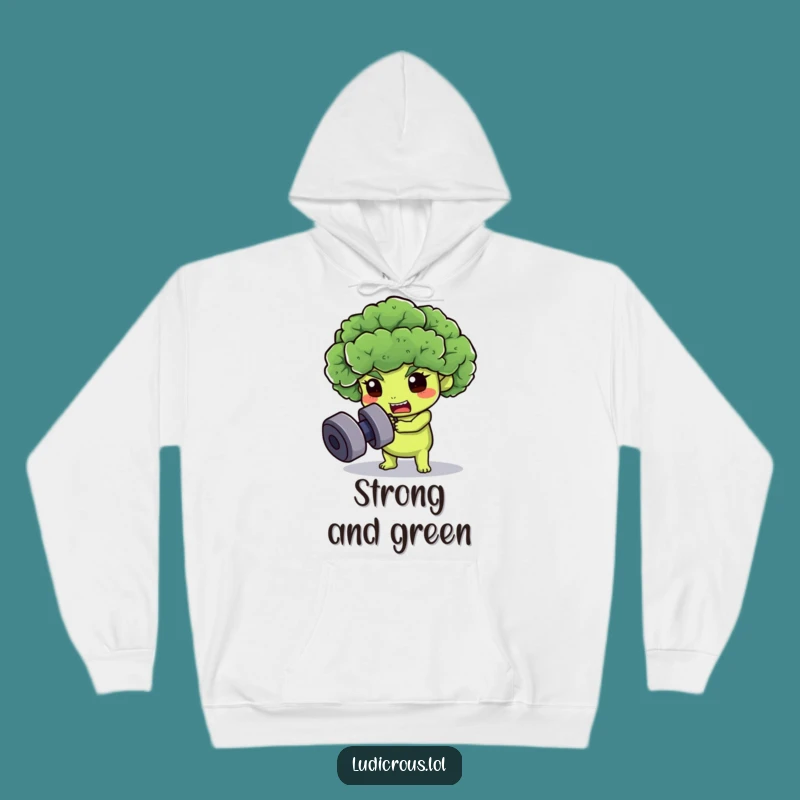 Funny Broccoli Gym Hoodie - Cozy Comfort for Your Gains!