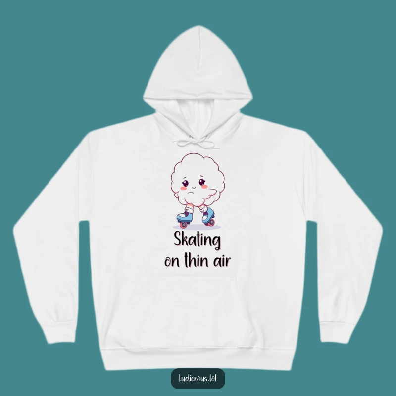 Funny Cloud Roller Skates Hoodie: Cozy Comfort for the Aspiring Skater - Great Gift!