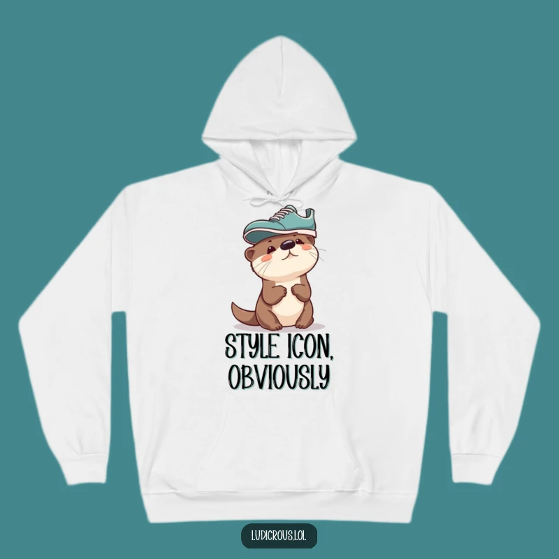 Funny Otter Shoe Hat Hoodie: Cozy Up with This Hilarious Animal Design Gift!
