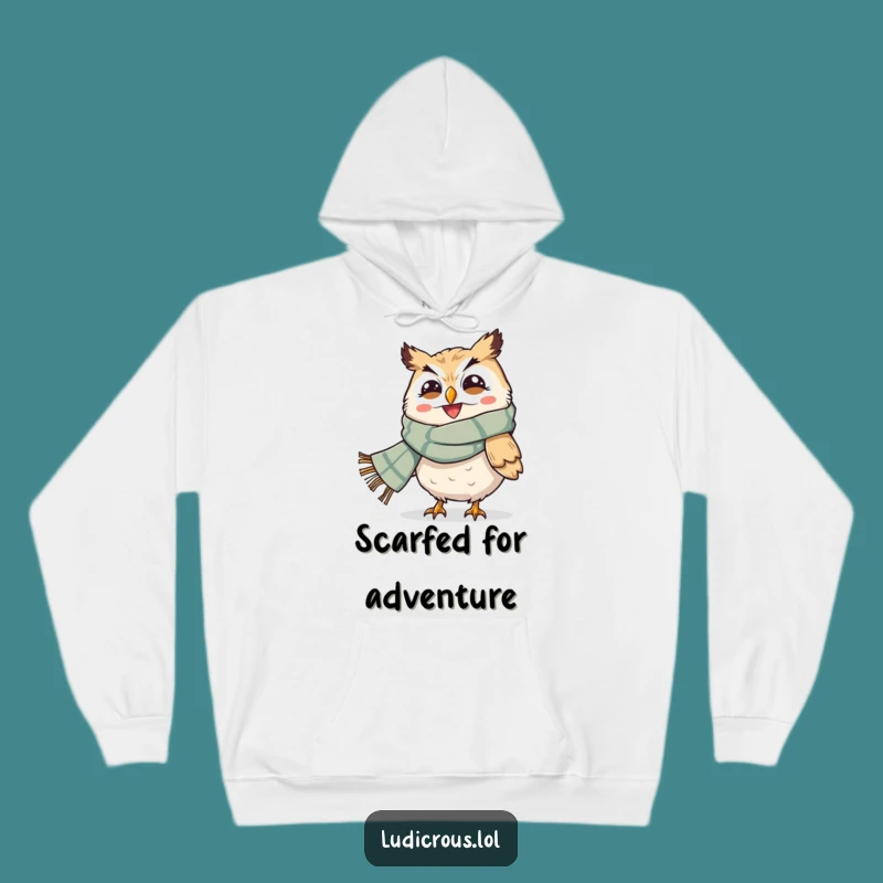Funny Owl Windblown Hoodie: Cozy Up Against the Gusts