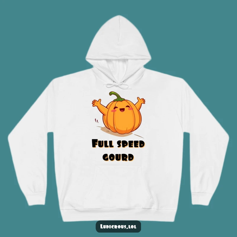 Funny Rolling Pumpkin Hoodie - Cozy Spooky Season Comfort!