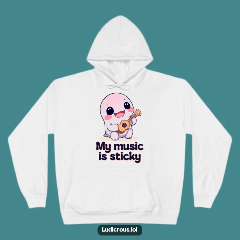 Funny Slime Ukulele Hoodie: Cozy Up with Hilarious Musical Misfit Vibes!